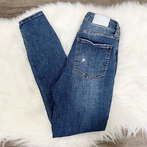 Pistola Aline High Waist Skinny Jeans Distressed Womens 26